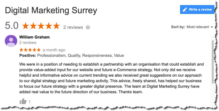Reviews On Google